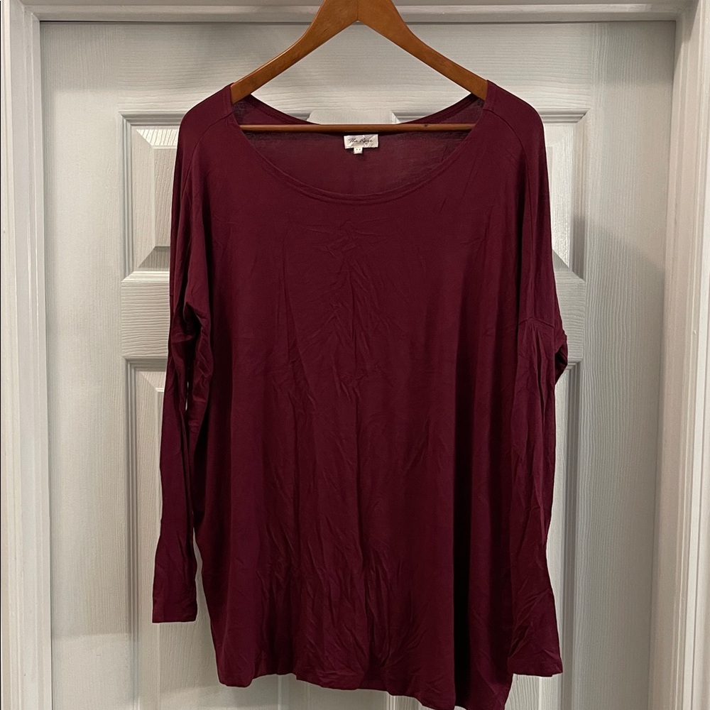 The Rage Burgundy Piko Top Medium